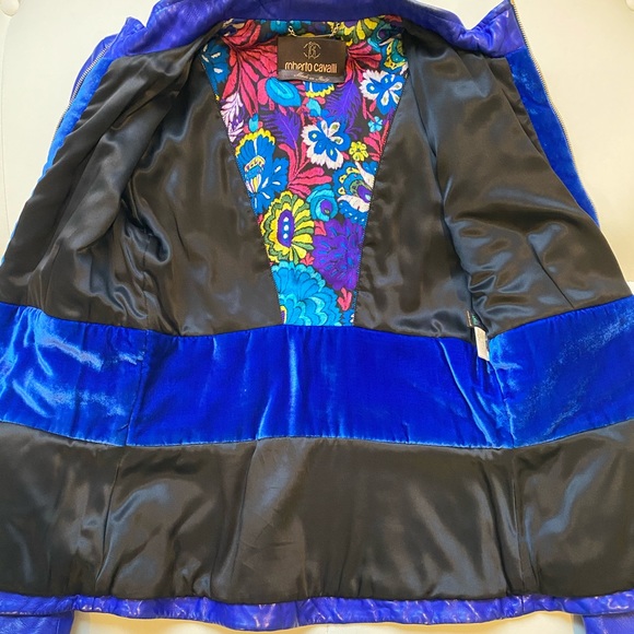 ROBERTO CAVALLI Leather Jacket Sz 40 - Picture 5 of 8